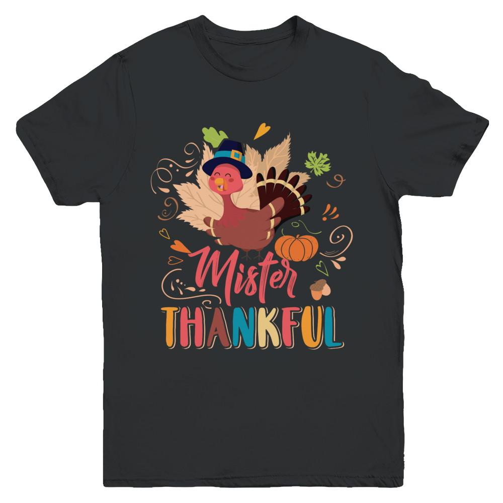 Cute Mister Thankful Turkey Thanksgiving Youth
