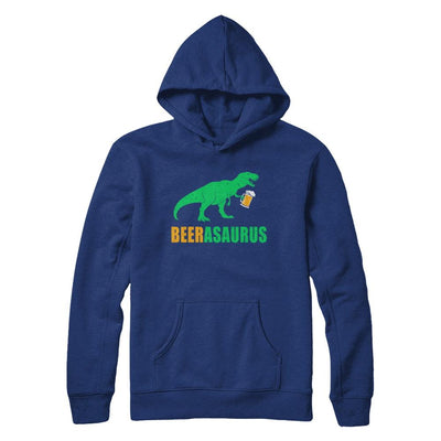 Beerasaurus Funny International Beer Day Dinosaur Gift-T-Shirt & Hoodie-Pullover Hoodie-Deep Royal