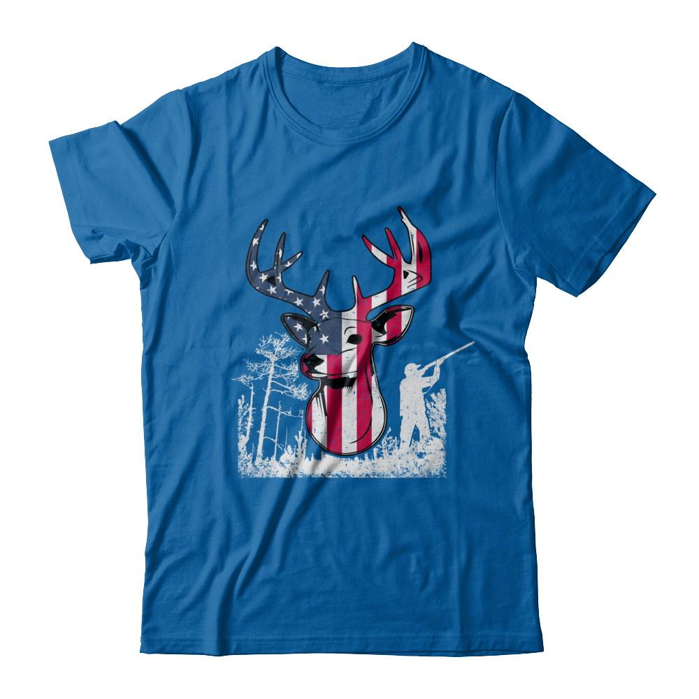 American Flag Hunting Dear Vintage 4Th July Gifts-T-Shirt & Hoodie-Classic T-Shirt-Royal