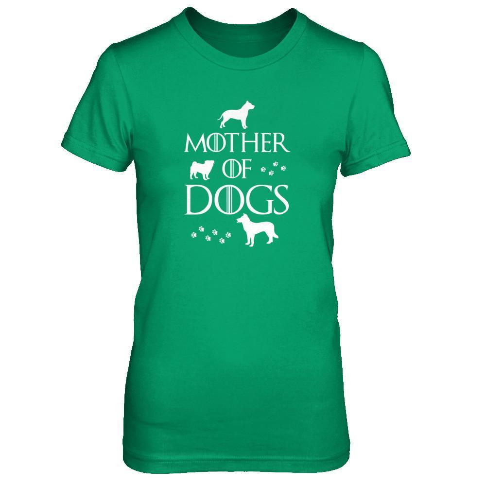 Mother Of Dogs Dog Lover-T-Shirt & Tank Top-Women's T-Shirt-Irish Green