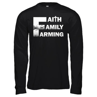 Faith Family Farming Farmer-T-Shirt & Hoodie-Long Sleeve T-Shirt-Black
