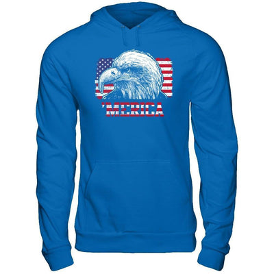 Usa Pride Merica Mullet Eagle 4Th Of July-T-Shirt & Hoodie-Pullover Hoodie-Royal