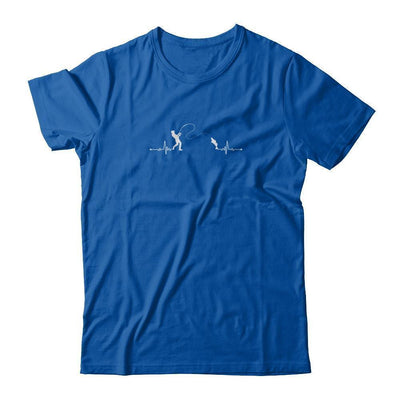 Fishing Heartbeat For Fisherman-T-Shirt & Tank Top-Premium T-Shirt-Royal