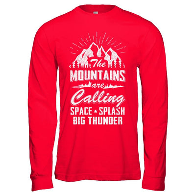 The Mountains Are Calling Space Splash Big Thunder-T-Shirt & Hoodie-Long Sleeve T-Shirt-Red