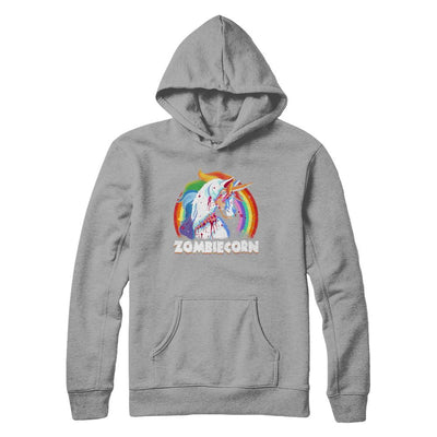 Zombiecorn Zombie Unicorn Halloween For Women-T-Shirt & Hoodie-Pullover Hoodie-Light Steel