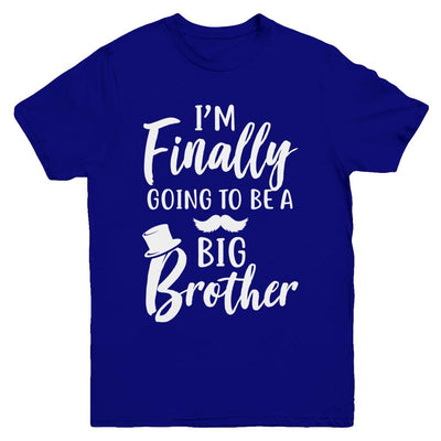 Cute I Am Finally Going To Be A Big Brother Youth-Youth Shirt-Youth T-Shirt-Navy