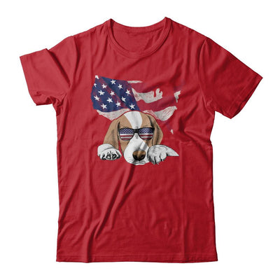 Funny Patriot Beagle Dog 4Th Of July American Flag-T-Shirt & Hoodie-Classic T-Shirt-Red