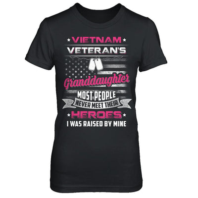 Vietnam Veteran's Granddaughter I Was Raised By Mine-T-Shirt & Hoodie-Women's T-Shirt-Black