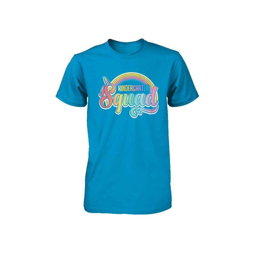 Kindergarten Squad Cute Rainbow Unicorn Back To School Youth-Youth Shirt-