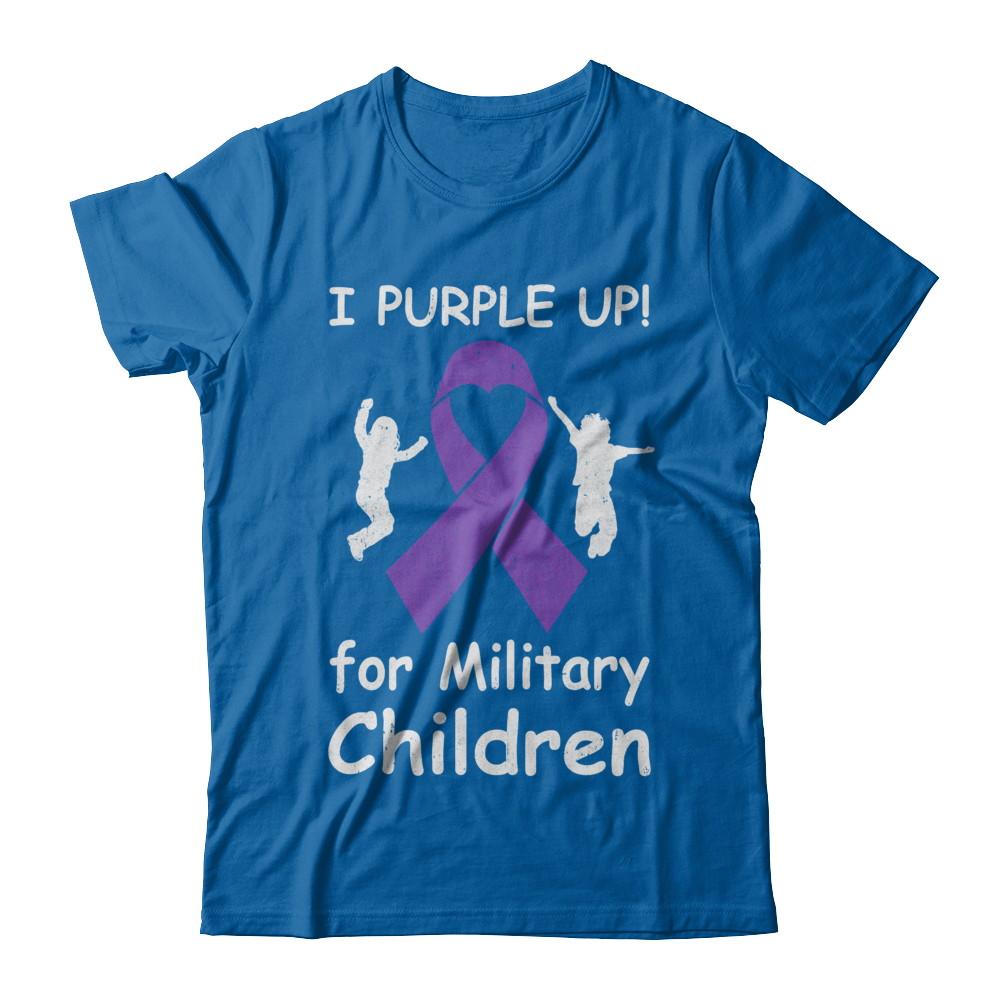 I Purple Up For Month Of The Military Child-T-Shirt & Hoodie-Classic T-Shirt-Royal