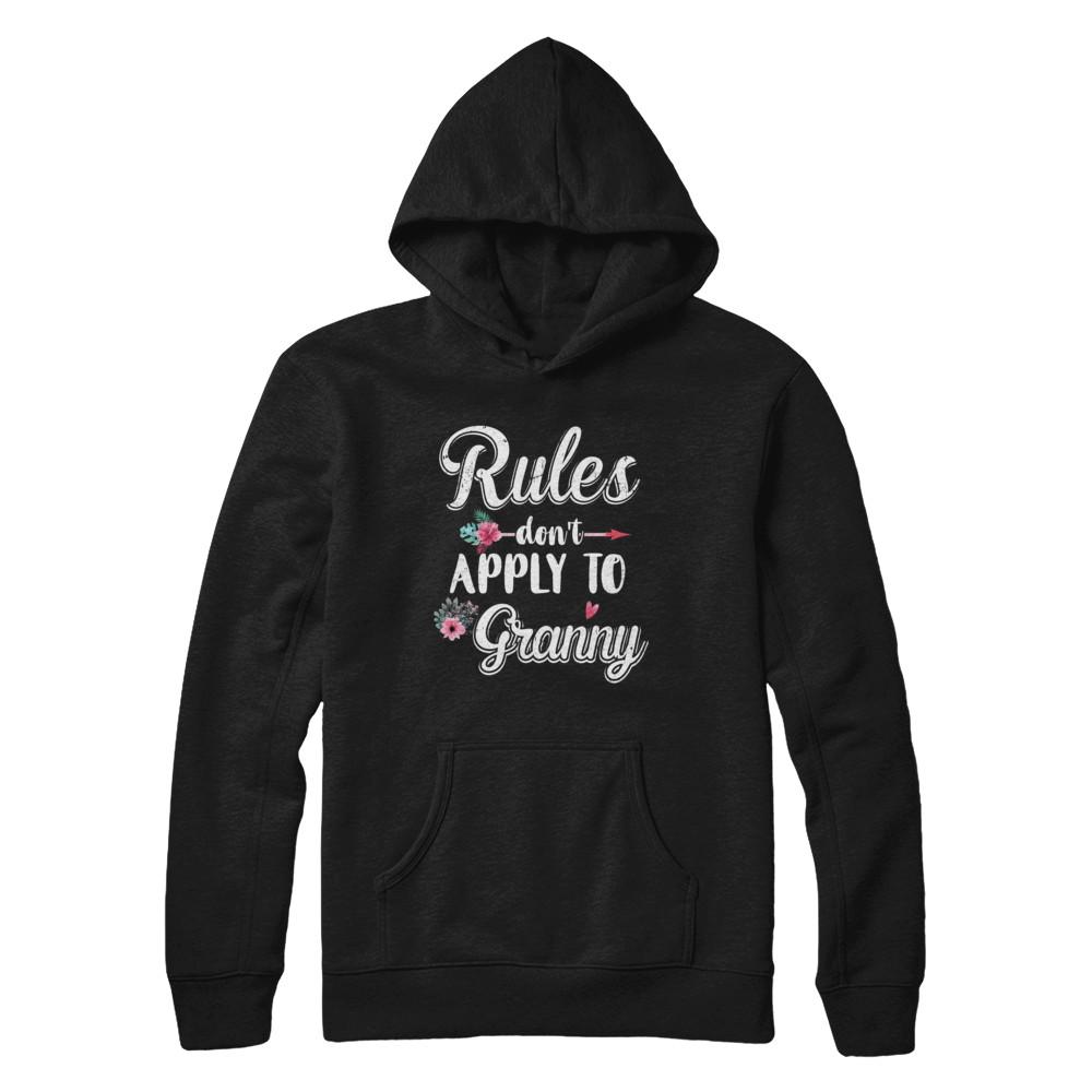 Grandmother Rules Don't Apply To Granny-T-Shirt & Hoodie-Pullover Hoodie-Black