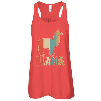 Classic Vintage Retro Style Llama-T-Shirt & Tank Top-Women's Flowy Racerback Tank-Red