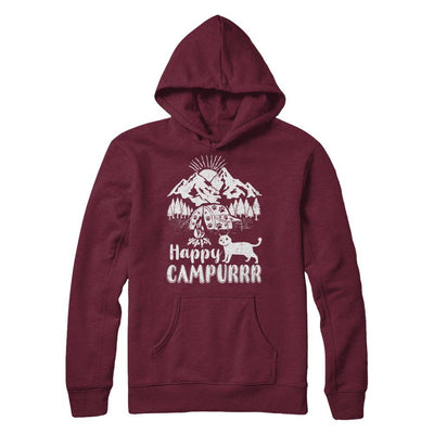 Cats Purr Happy Camppur Camper Camping-T-Shirt & Hoodie-Pullover Hoodie-Maroon