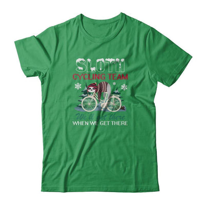 Sloth Cycling Team Lazy Sloth Sleeping On Bicycle Winter Snow-T-Shirt & Tank Top-Premium T-Shirt-Kelly Green