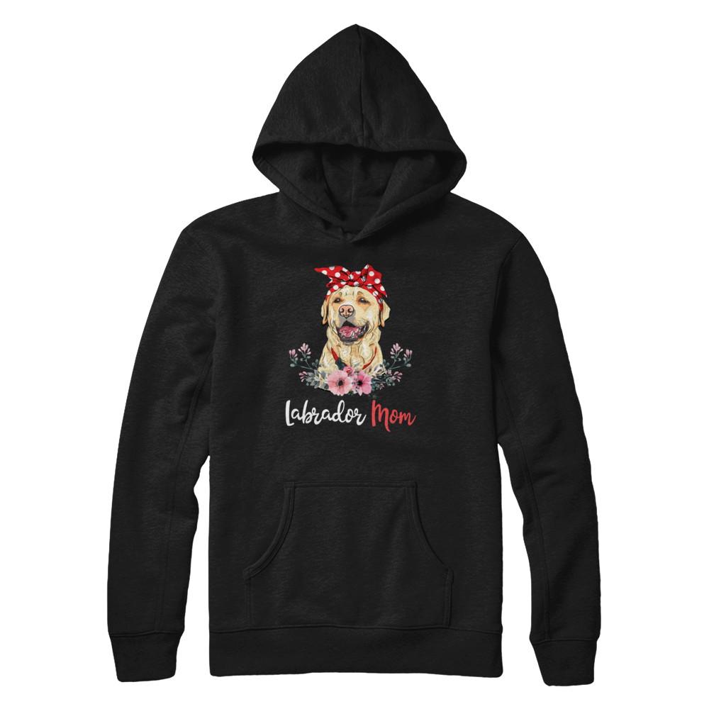 Labrador Mom Gift For Women Dog Lover-T-Shirt & Hoodie-Pullover Hoodie-Black