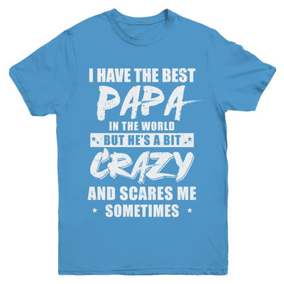 I Have The Best Papa In The World Kids Youth-Youth Shirt-