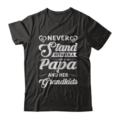 Never Stand Between A Papa And His Grandkids Fathers Day-T-Shirt & Tank Top-Classic T-Shirt-Black