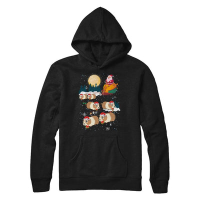 Funny Christmas Guinea Pig Reindeer Lover Santa Gift-T-Shirt & Sweatshirt-Pullover Hoodie-Black