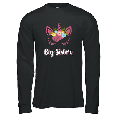 Unicorn Big Sister I'm Going To Be A Big Sister-T-Shirt & Tank Top-Long Sleeve T-Shirt-Black