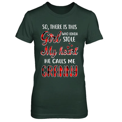 This Girl Who Kinda Stole My Heart He Calls Me Granny-T-Shirt & Hoodie-Women's T-Shirt-Forest Green