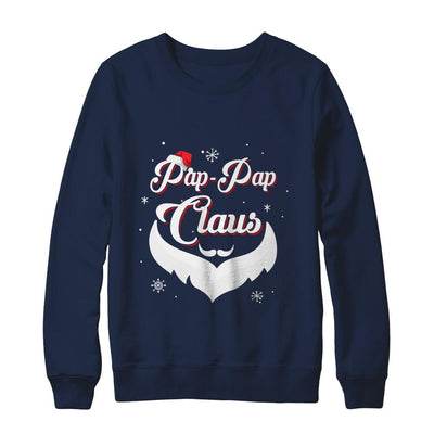Santa Beard Matching Christmas Pajamas Pap-Pap Claus-T-Shirt & Sweatshirt-Crewneck Sweatshirt-Navy