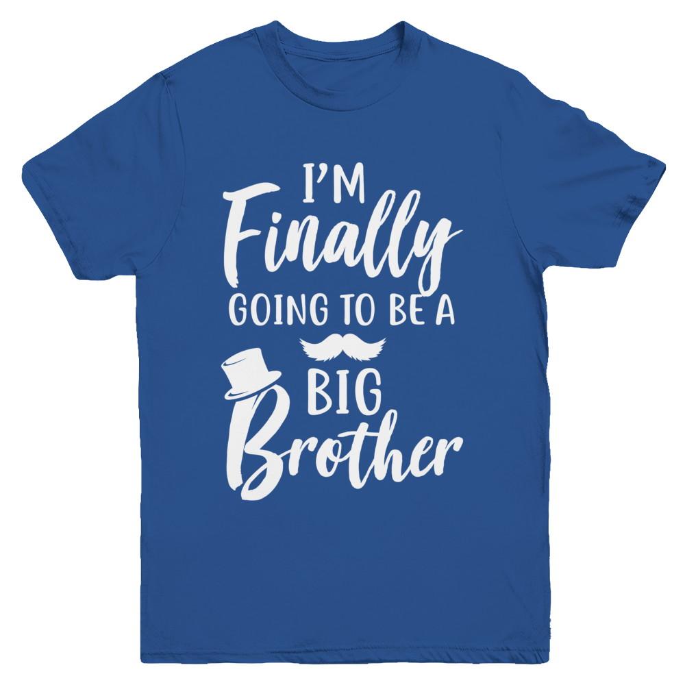 Cute I Am Finally Going To Be A Big Brother Youth-Youth Shirt-Youth T-Shirt-Royal