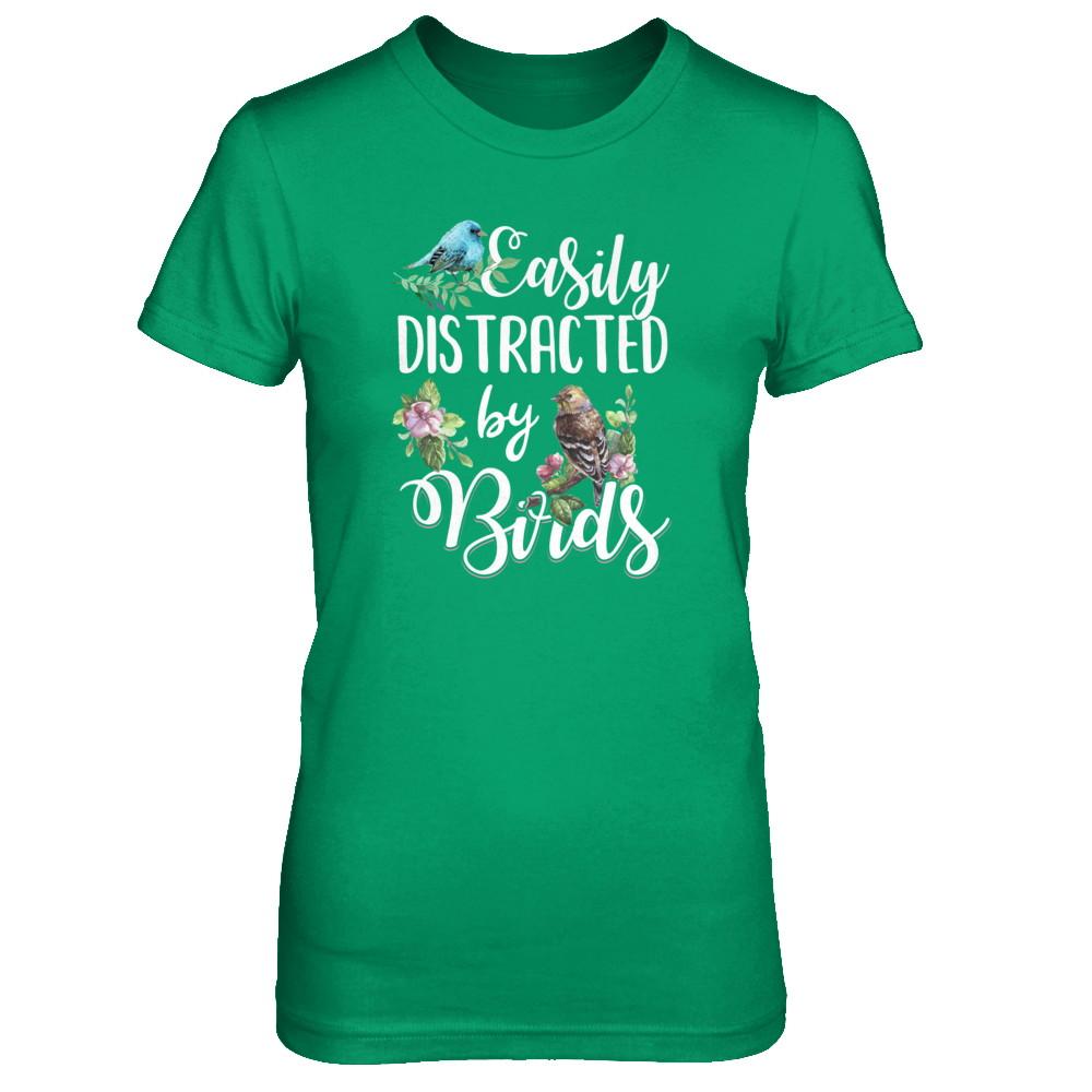 Easily Distracted By Birds-T-Shirt & Tank Top-Women's T-Shirt-Irish Green