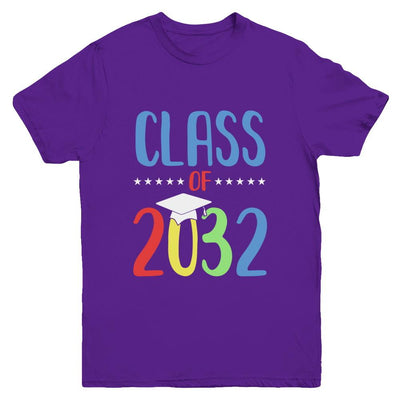 Grow With Me First Day Of School Class Of 2032 Youth-Youth Shirt-Youth T-Shirt-Purple