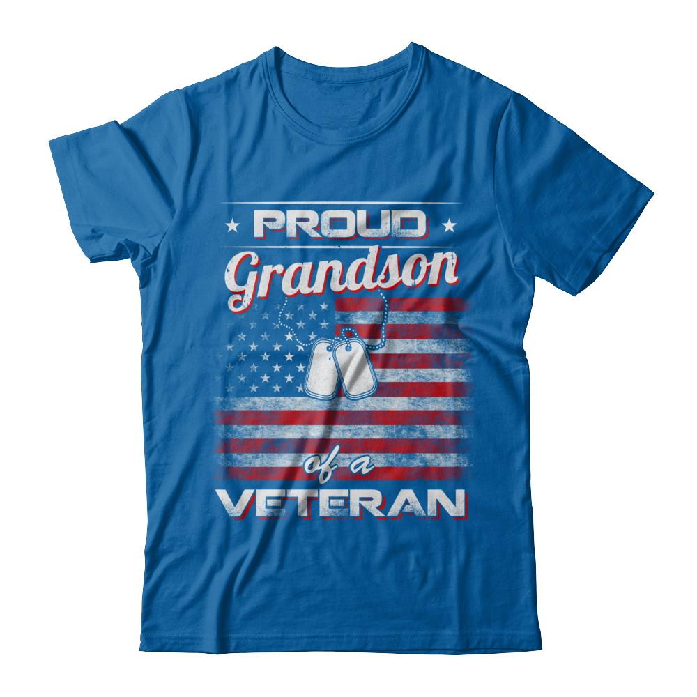 Proud Grandson Of A Veteran-T-Shirt & Hoodie-Classic T-Shirt-Royal