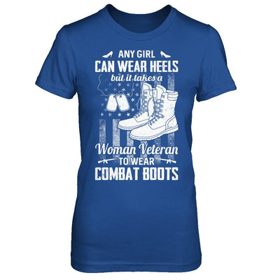 Woman Veteran To Wear Combat Boots-T-Shirt & Hoodie-Women's T-Shirt-Royal