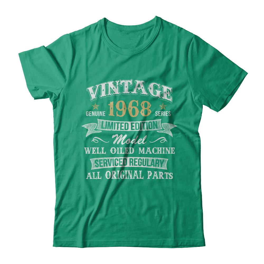 Vintage 53th Birthday Funny 1968 All Original Parts-T-Shirt & Hoodie-Classic T-Shirt-Kelly Green
