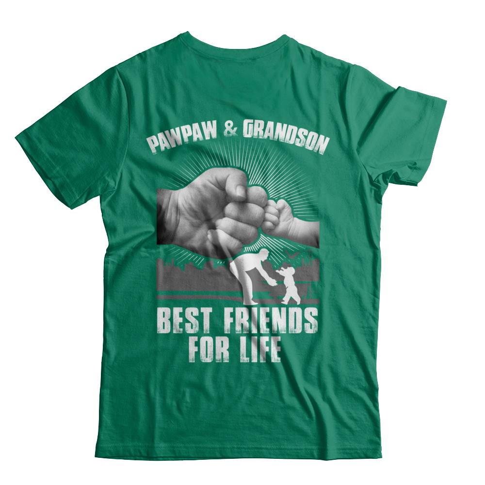 Pawpaw And Grandson Best Friends For Life-T-Shirt & Hoodie-Classic T-Shirt-Kelly Green