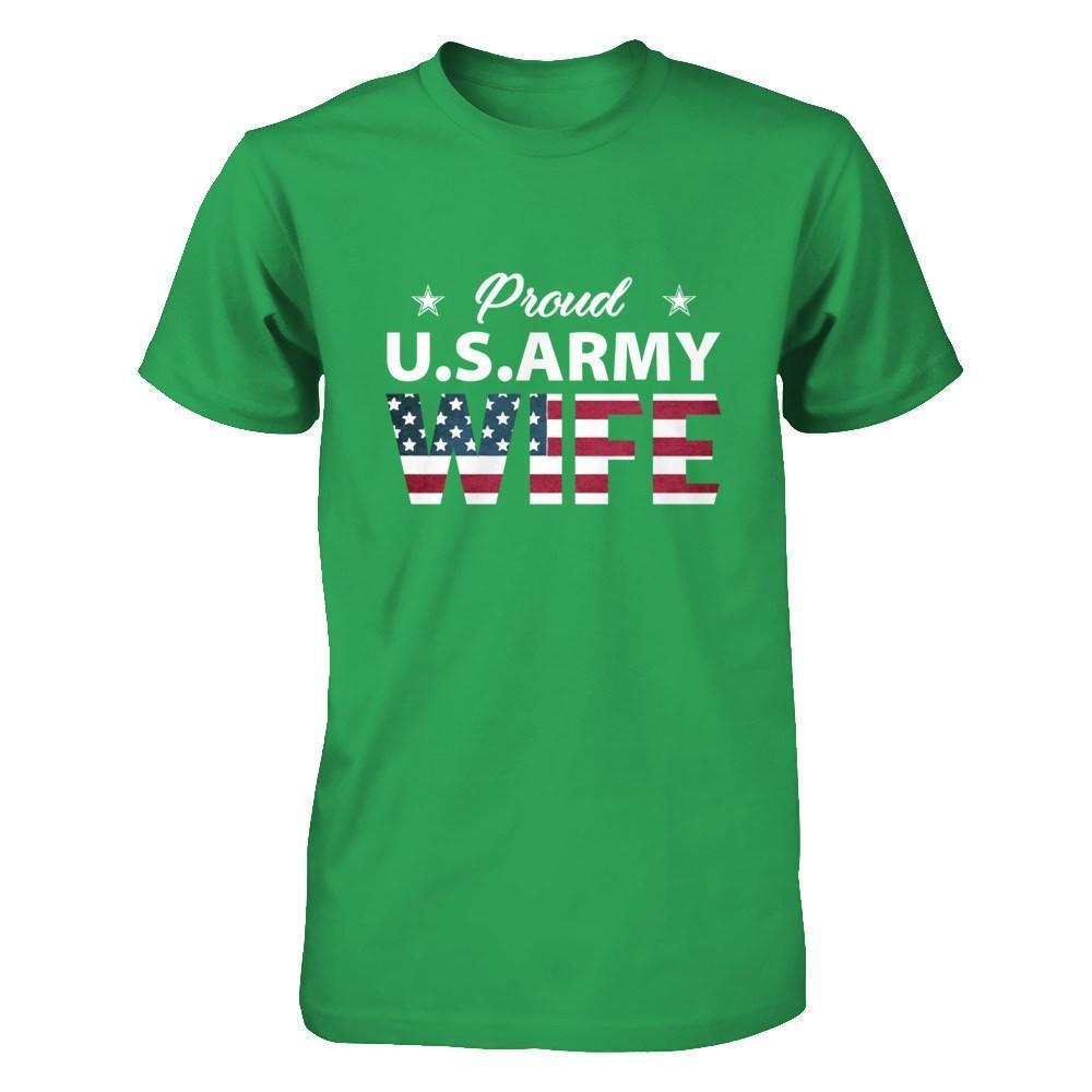 Proud Us Army Wife-T-Shirt & Hoodie-Premium T-Shirt-Kelly Green