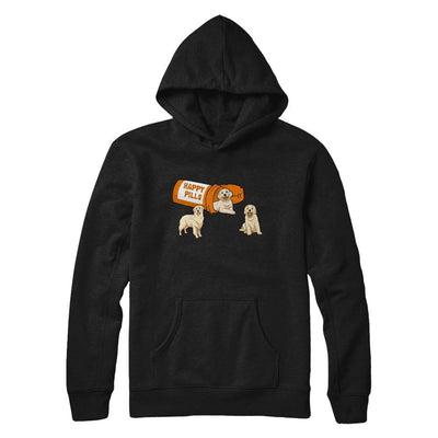 Retrievers Labrador Golden Happy Pills-T-Shirt & Hoodie-Pullover Hoodie-Black
