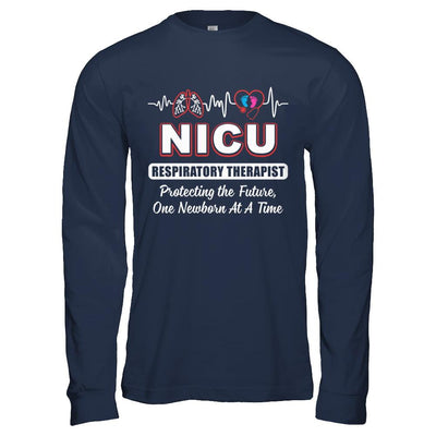 Nurse Respiratory Therapist NICU Therapy-T-Shirt & Hoodie-Long Sleeve T-Shirt-Navy