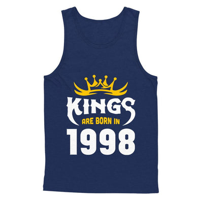 Kings Are Born In 1998 Birthday Gift-T-Shirt & Hoodie-Unisex Tank-Navy