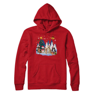 Cute Dogs Claus Christmas-T-Shirt & Sweatshirt-Pullover Hoodie-Red
