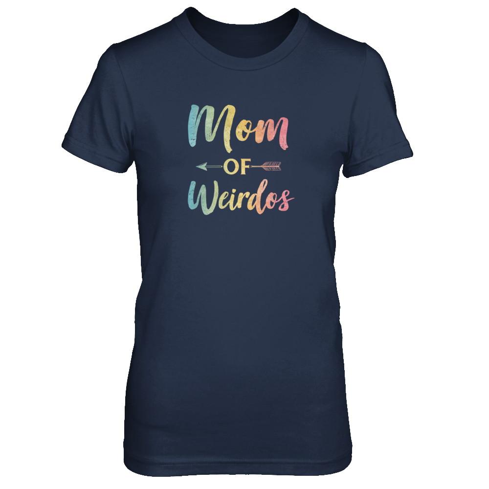 Mom Of Weirdos Gift Mothers Day Proud Moms Weird Kids-T-Shirt & Tank Top-Women's T-Shirt-Navy