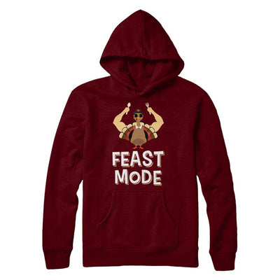 Feast Mode Food Funny Turkey Thanksgiving Day-T-Shirt & Sweatshirt-Pullover Hoodie-Maroon