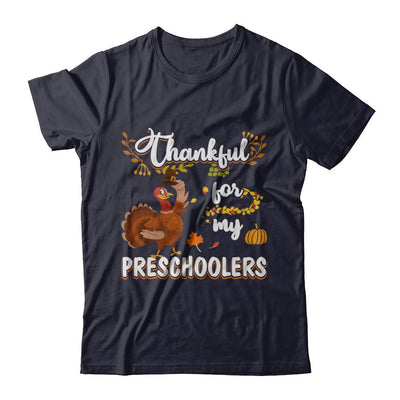 Thankful For My Preschoolers Teacher Thanksgiving Day-T-Shirt & Sweatshirt-Premium T-Shirt-Midnight Navy