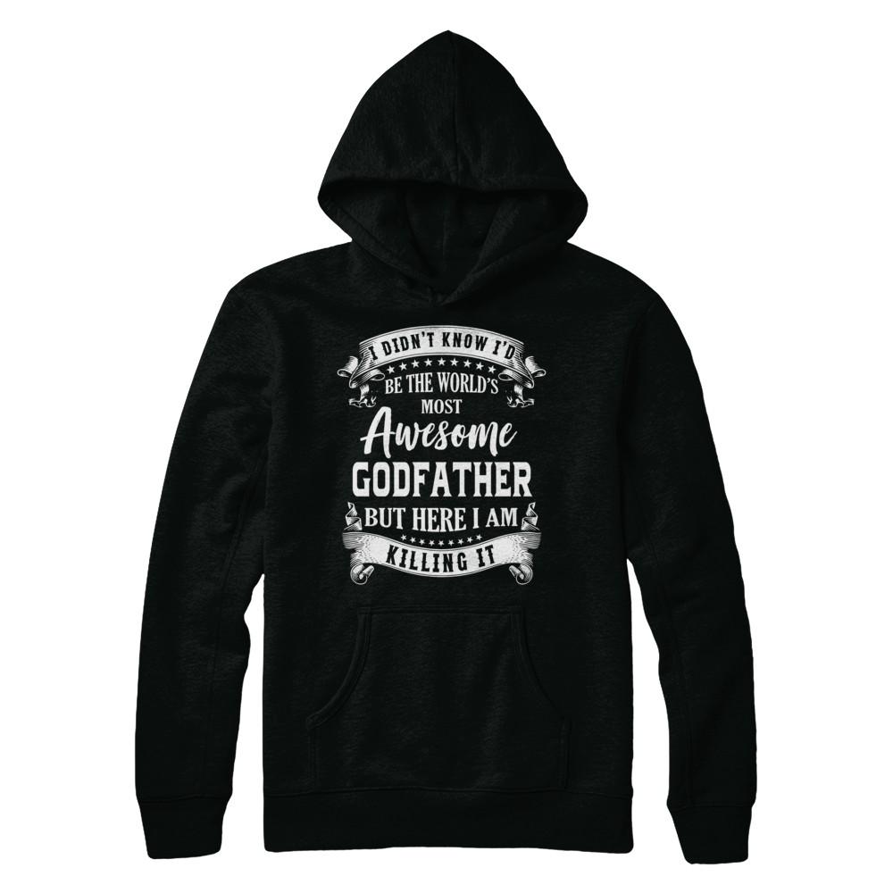 World's Most Awesome Godfather Fathers Day Gift-T-Shirt & Hoodie-Pullover Hoodie-Black