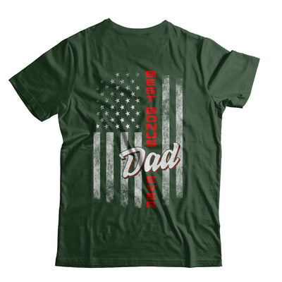 Best Bonus Dad Ever American Flag 4Th Of July Fathers Day-T-Shirt & Hoodie-Classic T-Shirt-Forest Green