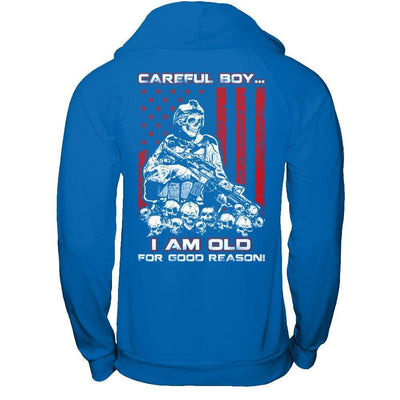 Careful Boy I'm Old For Good Reason-T-Shirt & Hoodie-Pullover Hoodie-Royal