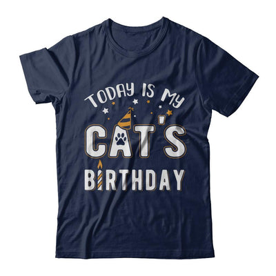 Today is My Cat's Birthday-T-Shirt & Hoodie-Classic T-Shirt-Navy