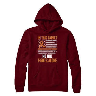 In This Family No One Fights Alone Multiple Sclerosis-T-Shirt & Hoodie-Pullover Hoodie-Maroon