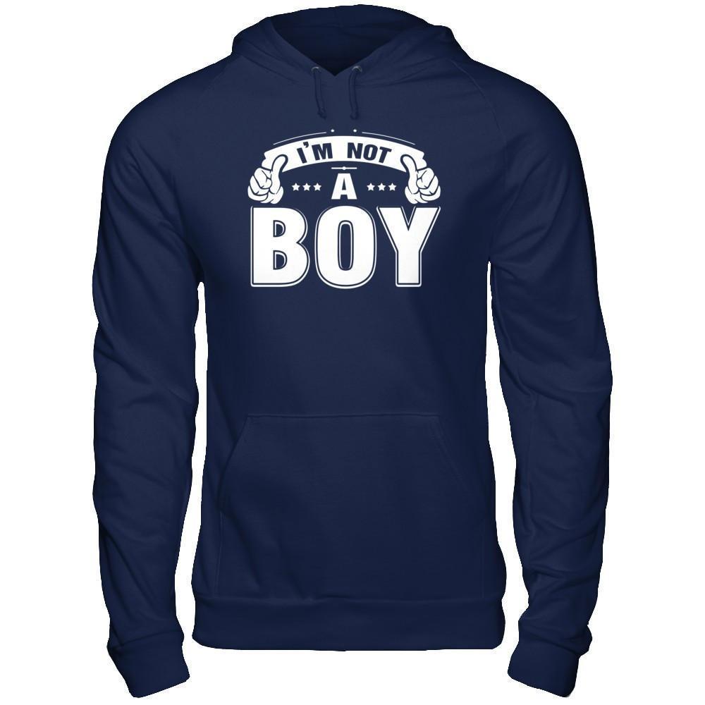 I'm Not A Boy-T-Shirt & Hoodie-Pullover Hoodie-Navy