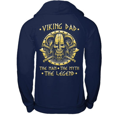 Viking Dad The Man The Myth The Legend-T-Shirt & Hoodie-Pullover Hoodie-Navy