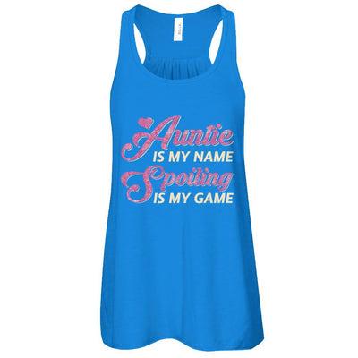 Auntie Is My Name Spoiling Is My Game-T-Shirt & Tank Top-Women's Flowy Racerback Tank-True Royal