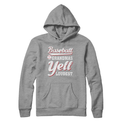 Baseball Grandmas Yell Loudest-T-Shirt & Hoodie-Pullover Hoodie-Sport Grey
