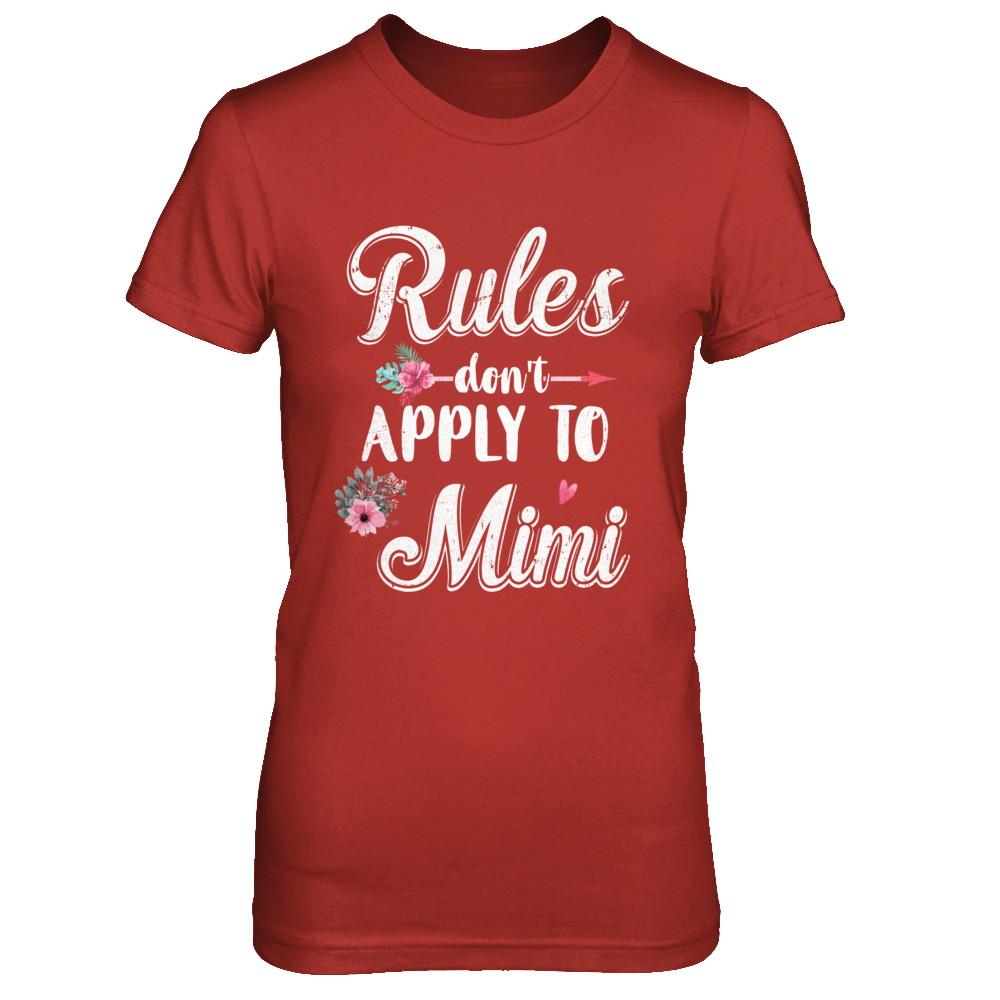 Grandmother Rules Don't Apply To Mimi-T-Shirt & Hoodie-Women's T-Shirt-Red